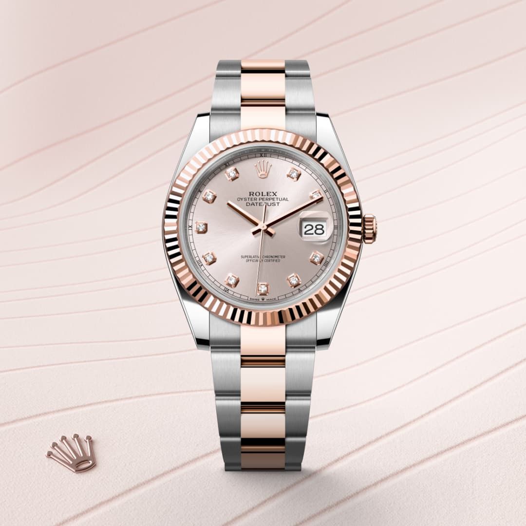 Luxury Two-Tone Automatic Watch 41mm – Beige Dial | Waterproof 100M | 70H Power Reserve