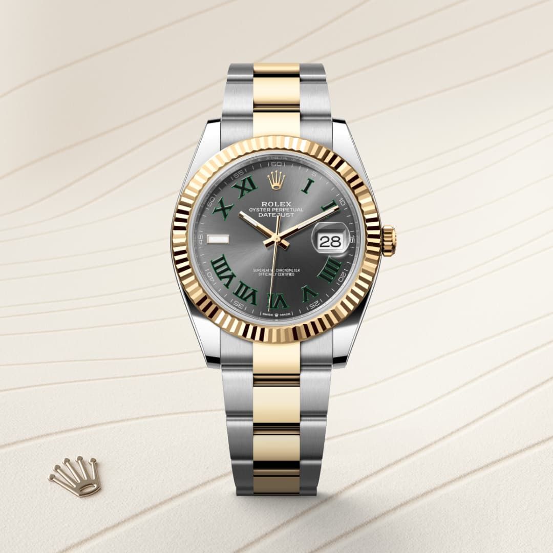 Premium 41mm Automatic Watch with Grey Dial & Green Roman Markers – Luxury Men’s Watch