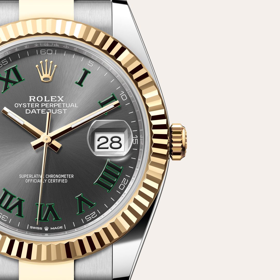 Premium 41mm Automatic Watch with Grey Dial & Green Roman Markers – Luxury Men’s Watch