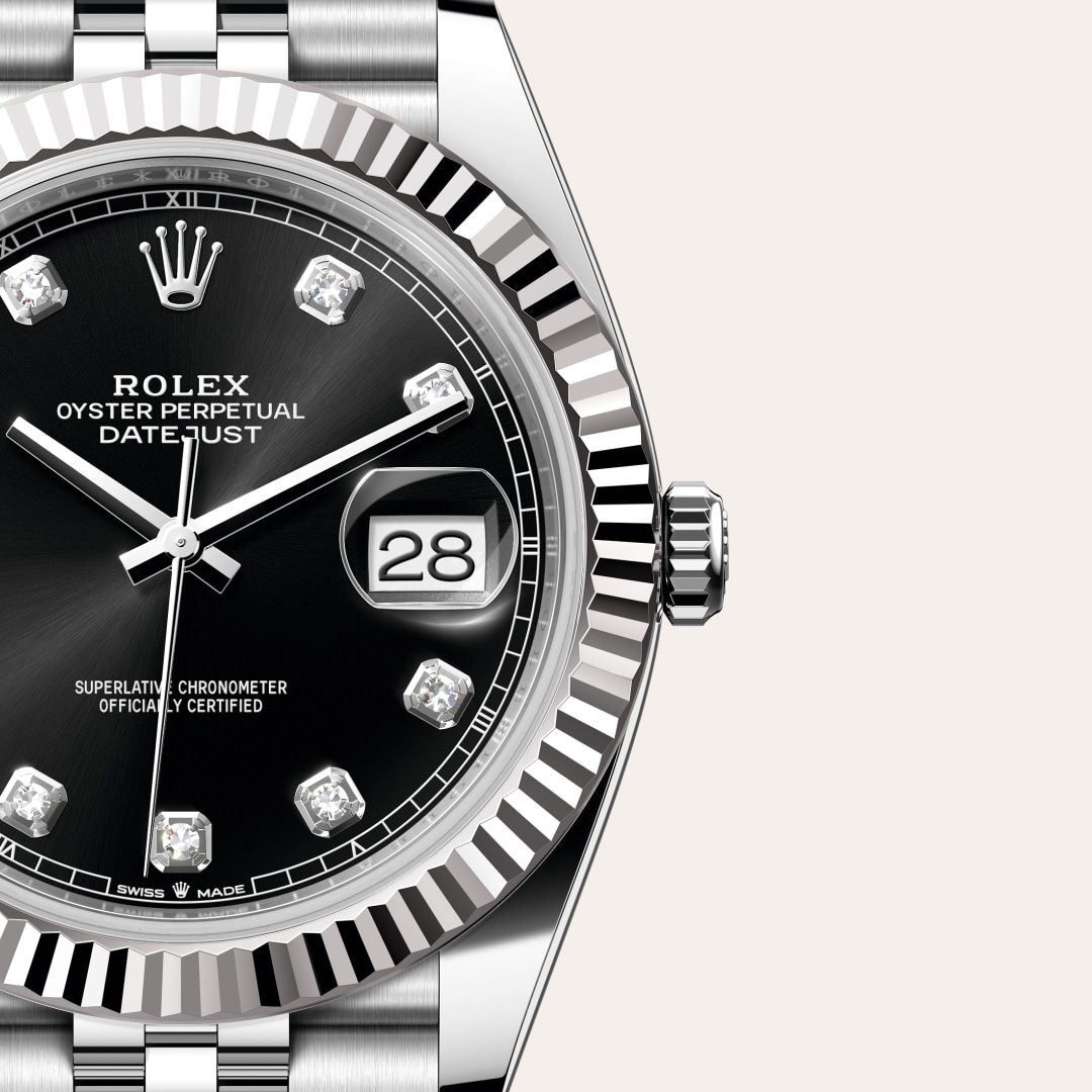 41mm Luxury Automatic Watch with Black Dial & Diamond Hour Markers – Waterproof Watch